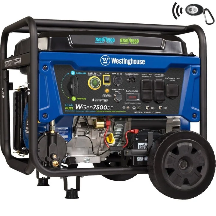 Westinghouse WGen7500DF Dual Fuel Portable Generators