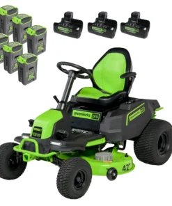 Greenworks 60V 42″ Cordless Battery CrossoverT Riding Lawn Mowers.