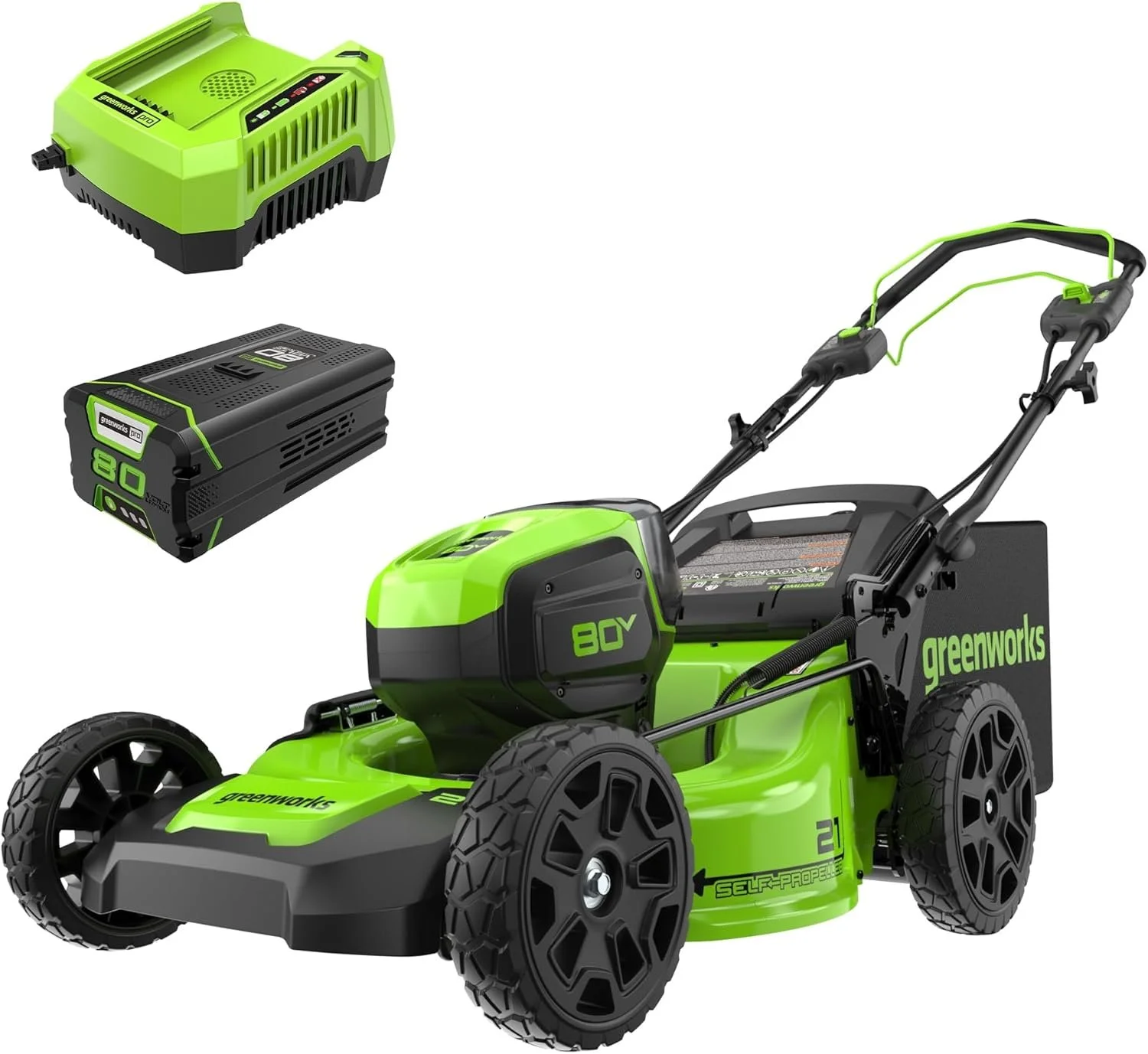 Greenworks 80V 21″ Cordless Self-Propelled Lawn Mowers - Image 6