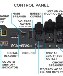 WGen5300sc Generator with CO Sensors - Image 3
