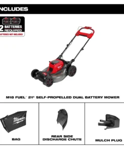 Alternative view of Milwaukee 2823-22HD M18 FUEL Self-Propelled Dual Battery Mower Kits.