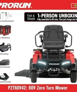 Alternative view of 60V Zero Turn Riding Lawn Mowers.