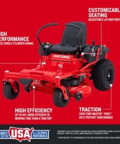 Alternative view of CRAFTSMAN Z3200 | 42in 547cc Gas Zero-Turn Riding Lawn Mower | Dual Hydrostatic Transmissions