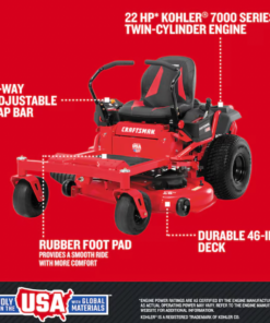 Alternative view of CRAFTSMAN Z5400 | 46in 22HP Zero-Turn Riding Mower | 22 HP Kohler Engine | Hydrostatic Transmission | High-Back Seat (17ARFACT093)
