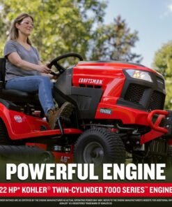 CRAFTSMAN T2400K | 46in 22HP TURN TIGHT Gas Riding Lawn Mower | KOHLER Twin-Cylinder 7000 Series Engine | Hydrostatic Transmission - Image 3