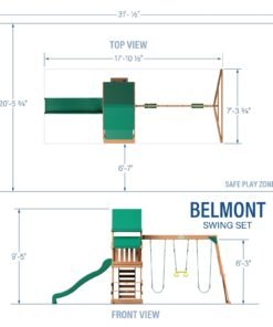 Alternative view of Belmont Swing Set