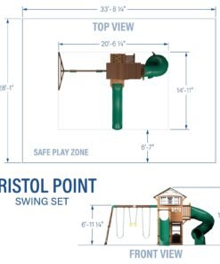 Alternative view of Bristol Point Swing Set