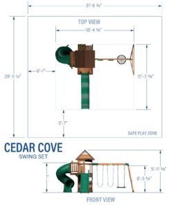 Alternative view of Cedar Cove Swing Set