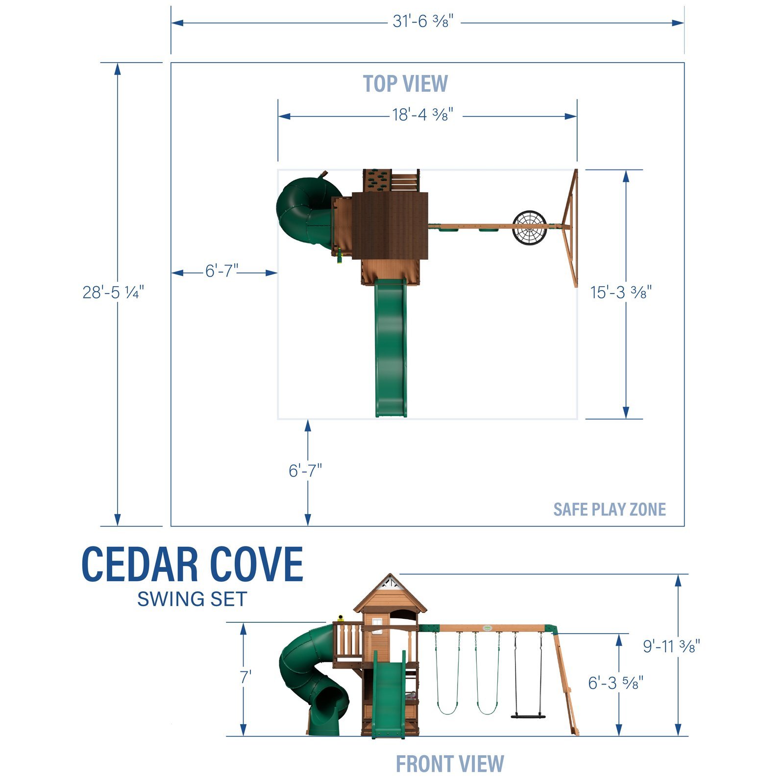 Cedar Cove Swing Set - Image 2