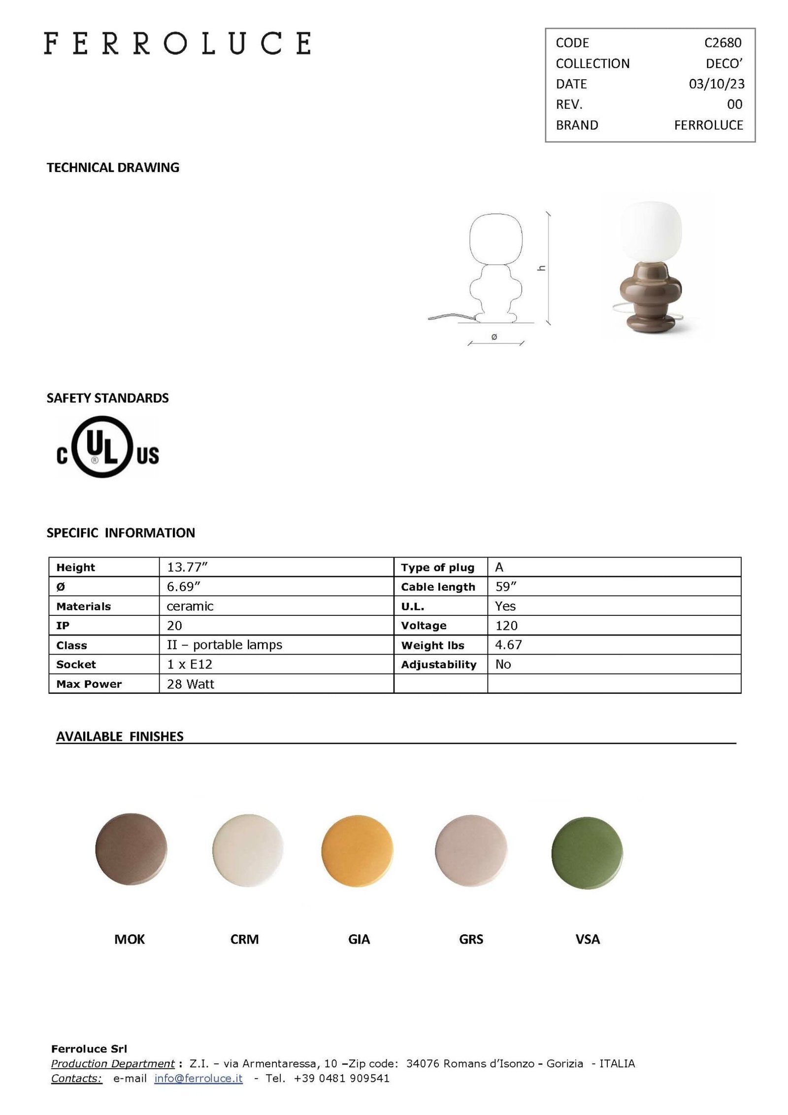 Copacabana Table Lamp - Marrone Moka - Image 8