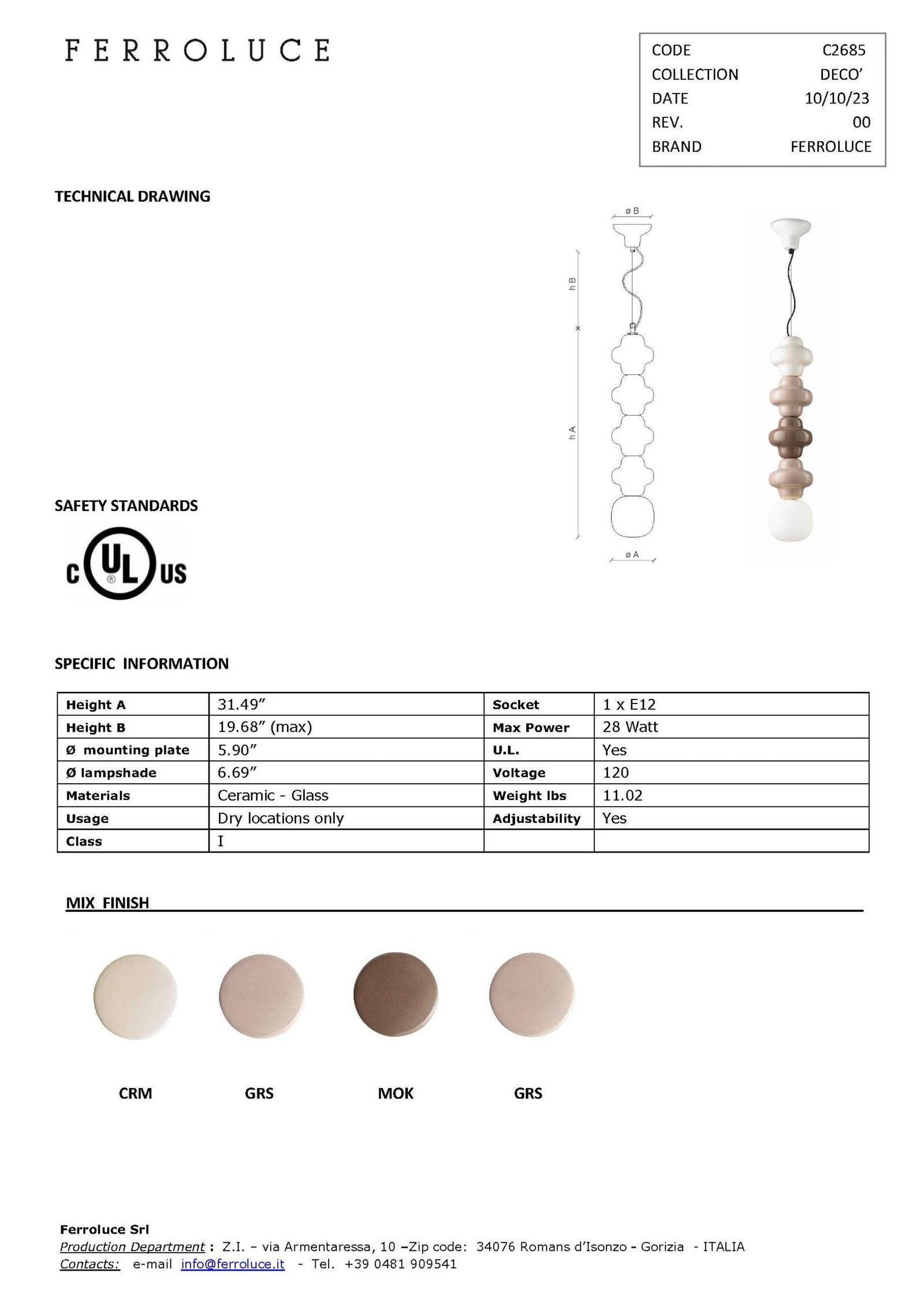 Copacabana Pendant - Mix with Moka (C2683-C2685) - Image 6