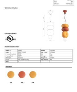 Bumbum Pendant - Arancio Poke (C2753-63) - Image 3