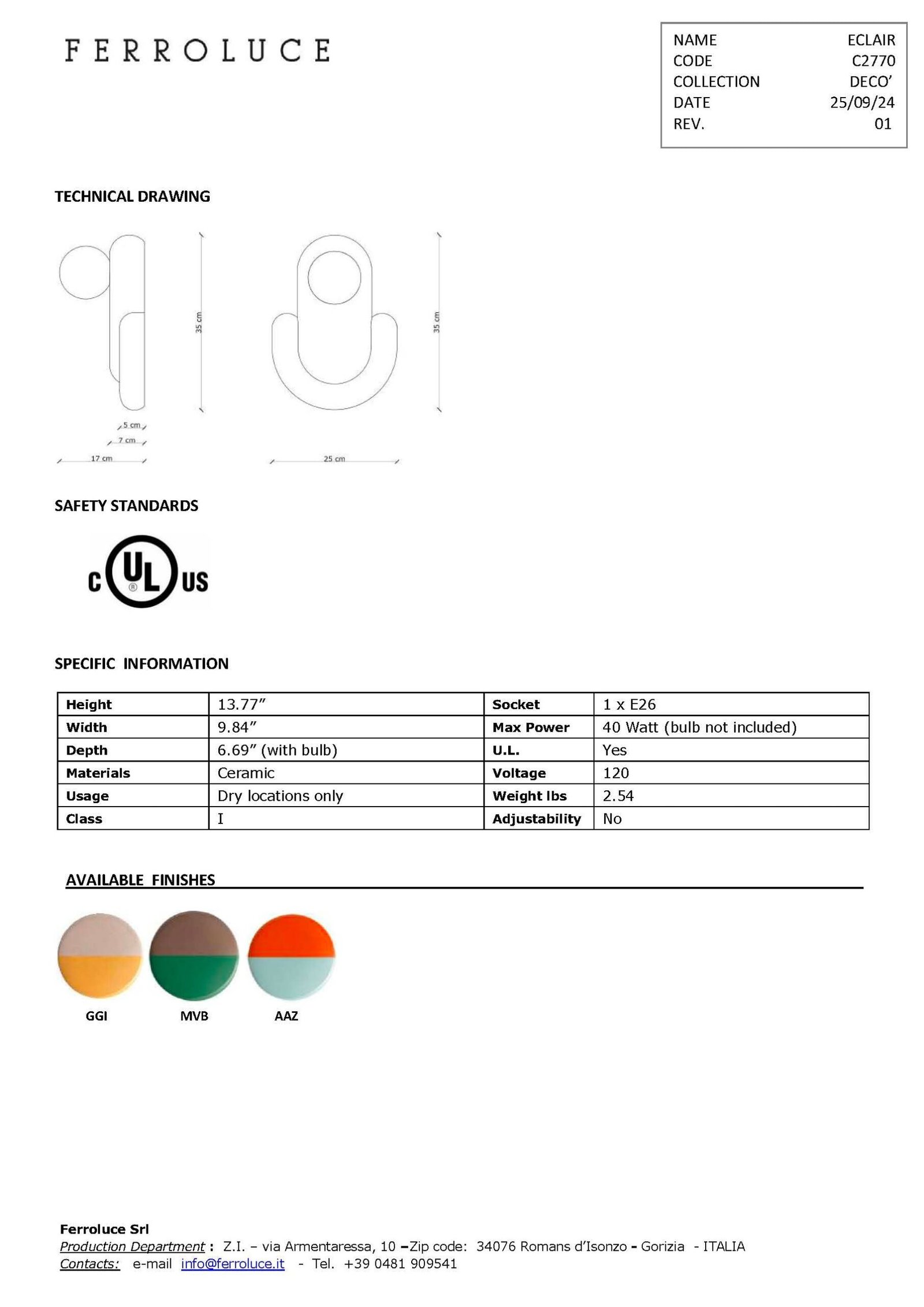 Eclair Wall Mount (3 colors available) - Image 8
