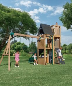 Alternative view of Parkwood Post Swing Set – Installation Available
