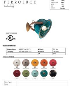 Alternative view of Industrial Wall Light - Vintage Bianco (C1656)