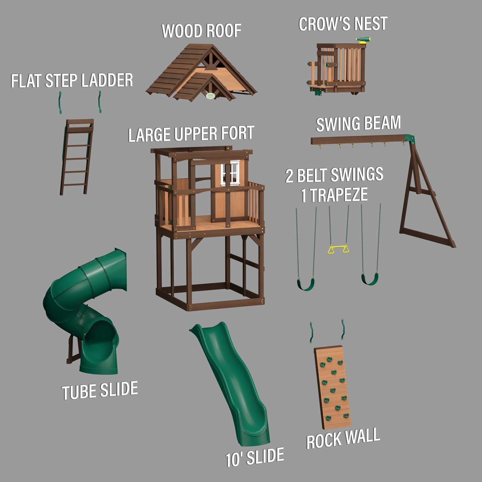 Skyfort III Swing Set - Image 14