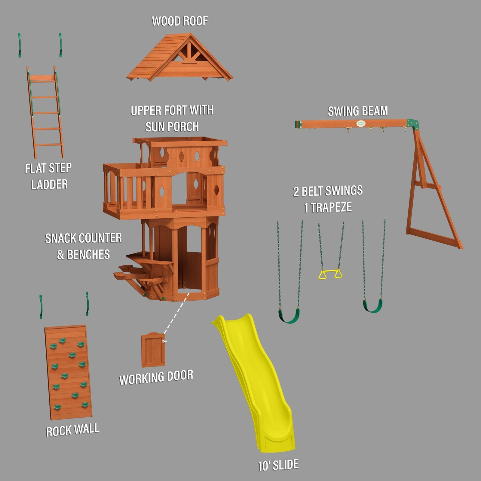Woodland Swing Set - Image 36