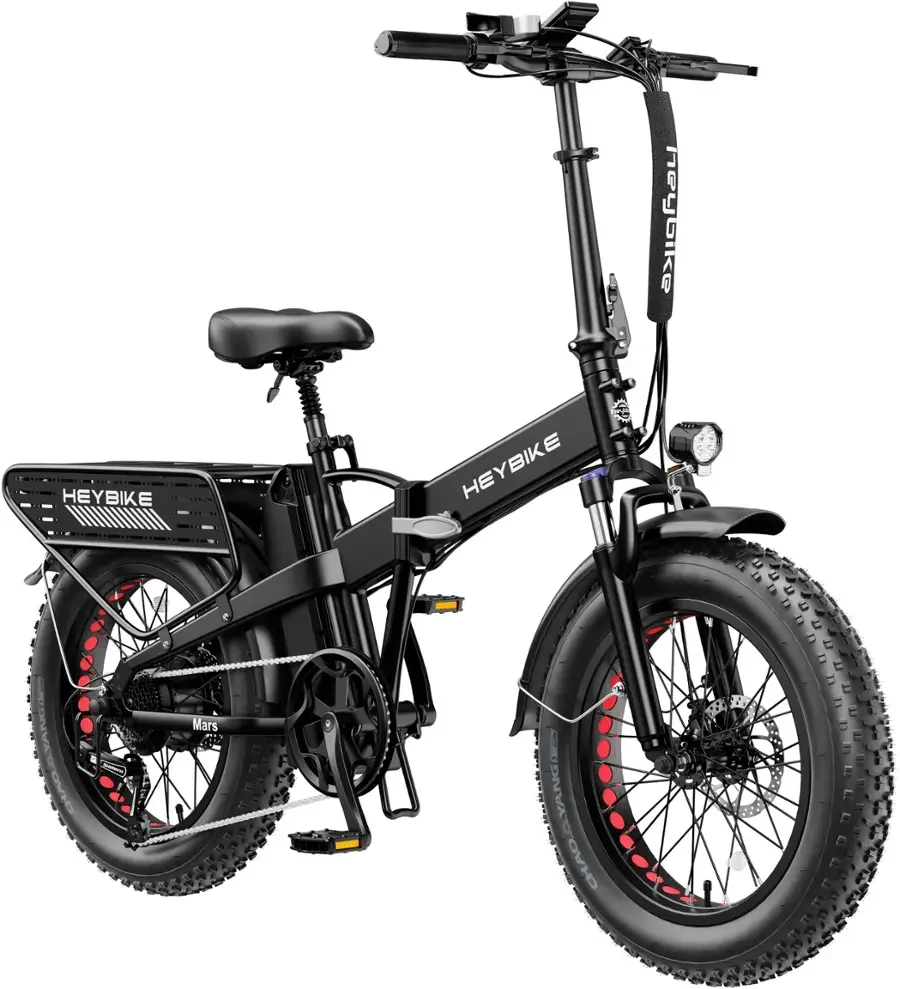 Heybike Fat Tire Mountain Electric Bikes, 1200 W, 45 Miles, 1~3 Pedal Assist, Greys - Image 7
