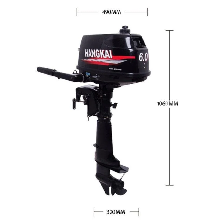 Hangkai Water Cooled 2 Stroke 6HP Outboards Motors Petrol Powered Engine - Image 4