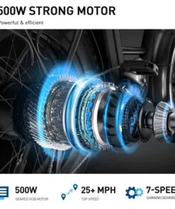 Alternative view of Hiboy EX6 Electric Bikes.
