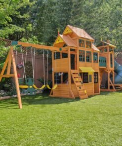 Bear Cave Lodge Swing Set – Installation Available - Image 3