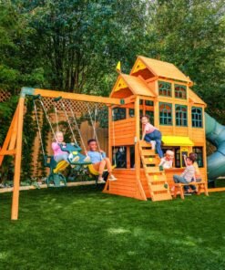 Alternative view of Falcon Ridge Swing Set – Installation Available