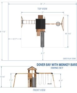 Alternative view of Dover Bay Swing Set with Monkey Bars