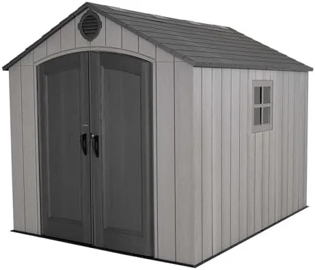 Lifetime Outdoor Storage Shed, 8 x 10 Foot, Grays