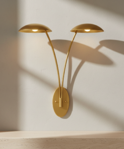 Glenn 40.25-Inch Two-Light LED Wall Sconce in Heritage Brass