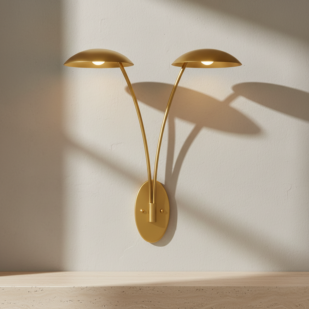 Glenn 40.25-Inch Two-Light LED Wall Sconce in Heritage Brass