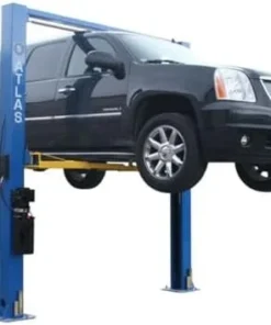 Alternative view of ATLAS Automotive Equipment 9OHSC-SS 2-Post Vehicle Overhead Lift, 11’9” Minimum Ceiling Height, 9,000lb Capacity, Clear Floor, 11’10” Height, 3-Stages Front and 2-Stage Rear Arms, for DIY/Hobbyists