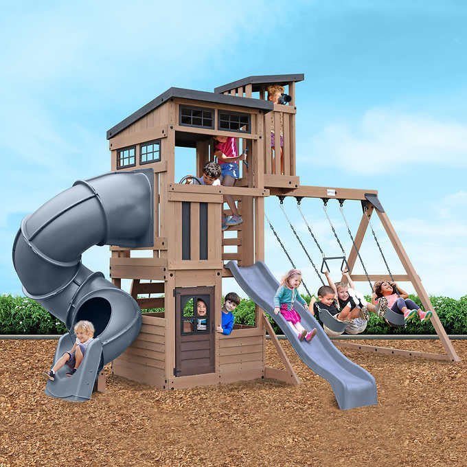 Skyline Lookout Wooden Outdoor Playset - Image 7