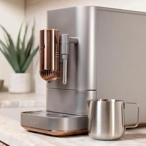Café Affetto Automatic Espresso Machine + Milk Frother | Built-In & Adjustable Espresso Bean Grinders | One-Touch Brew in 90 Seconds | Steel Silver, 1.2 Liter, (C7CEBBS2RS3) - Image 5