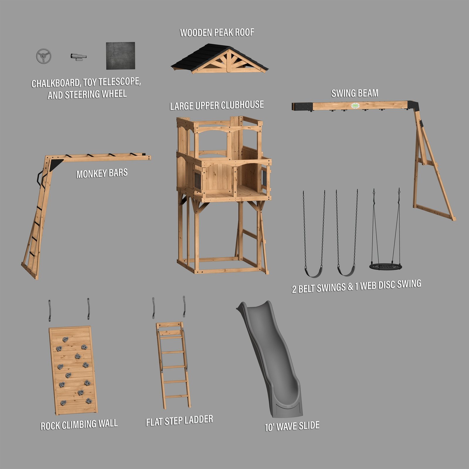 Dover Bay Swing Set with Monkey Bars - Image 13