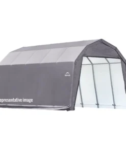 ShelterCoat Custom Round Wind and Snow Rated Shelter, 12 ft. x 20 ft. x 8 ft. Standard PE 9 oz. Grays - Image 4
