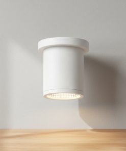 Nordic 4-Inch 10W Outdoor LED Cylinder Ceiling Mount in White