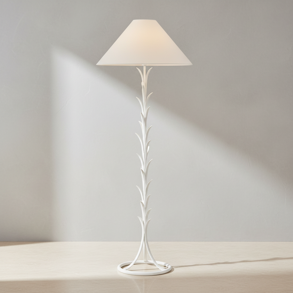 Provenz 62-Inch LED Floor Lamp in Plaster White