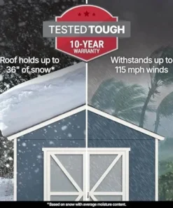 Handy Home Products Rookwood 10×12 Do-It-Yourself Wooden Storages Sheds- Does not Include Floor kit, Paint, or Roofing Shingles - Image 3