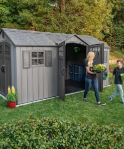 Alternative view of Lifetime 15 Ft X 8 Ft Outdoor Storage Sheds – 60318