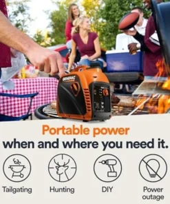 Generac 8251 GP2500i 2,500-Watt Gas Powered Portable Inverter Generator – Compact and Lightweight Design – Produces Clean, Stable Power – COsense Technologys – CARB Compliants – Orange/Black - Image 5