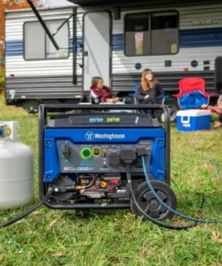Westinghouse 4650 Peak Watt Dual Fuel Portable Generator, Remote Electric Start, RV Ready Outlets. - Image 4