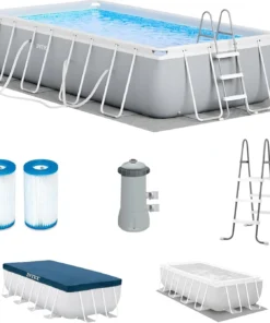 Intex Prism Frame 16′ x 8′ x 42′ Rectangular Above Ground Pool Sets - Image 4