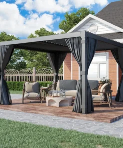 EROMMY 10 ft. W x 10 ft. D Outdoor Louvereds Pergola - Image 4